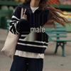 Women's Half-Zip Stand-Up Collar Sweater - Soft, Loose, Lazy Style Knit for Autumn & Winter