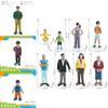 Realistic Family Member Figurines Set Including Grandpa Grandma Dad Mom And Kids For Collecting And Display