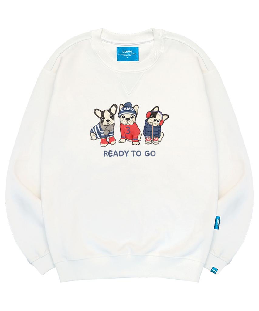 Ellamo Fleece-Lined Medium Ready Puppy Sweatshirt Unisex Big Sizes S~4Xl (Type A)