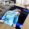 Phil Foden Flannel Printed Carpet, Home Sofa Decoration for Living Room & Bedroom, Non‑Slip Play Flannel Floor Mat for Game Room