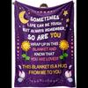 KAAYEE Healing Throw Blanket Inspirational Gifts for Women Get Well Soon Presents X Purple