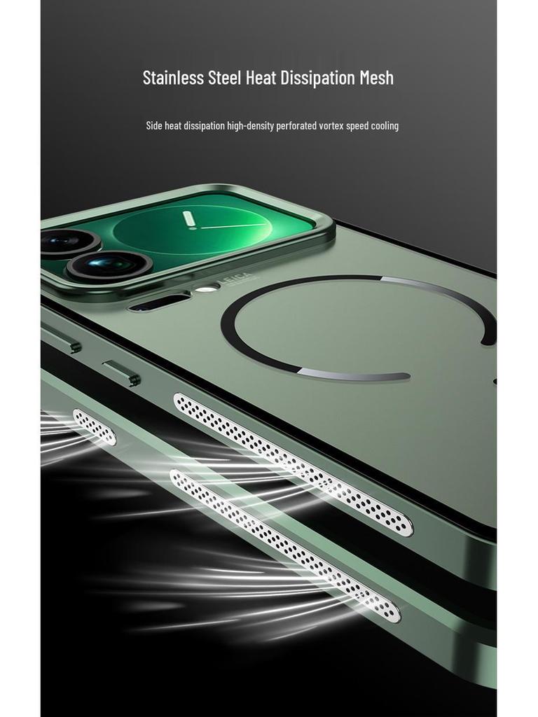 Xiaomi 17 Pro/Max Metal Frame Case with Frosted Back and Magnetic Ring