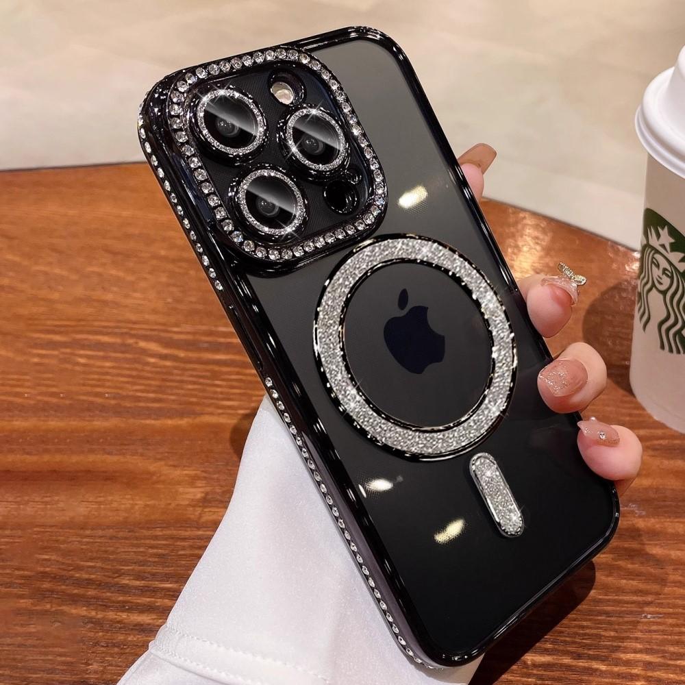 Plating Bright Diamonds For Magsafe Case for iPhone 17 Air 16 15 14 13 12 11 Pro Max Plus 16e Magnetic Wireless charging Cover