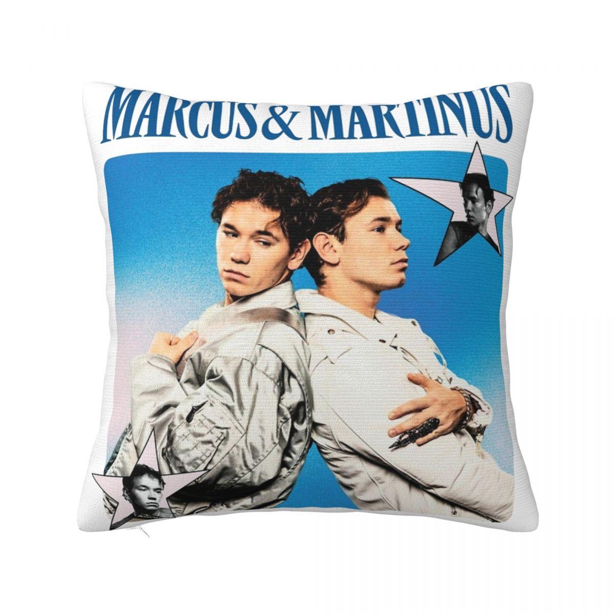 Decorative Pillowcase Marcus And Martinus Unforgettable Bedroom Eurovisions Throw Pillow Case Cover Zippered Multi Size Peach skin 18*18(CM)-1Pcs
