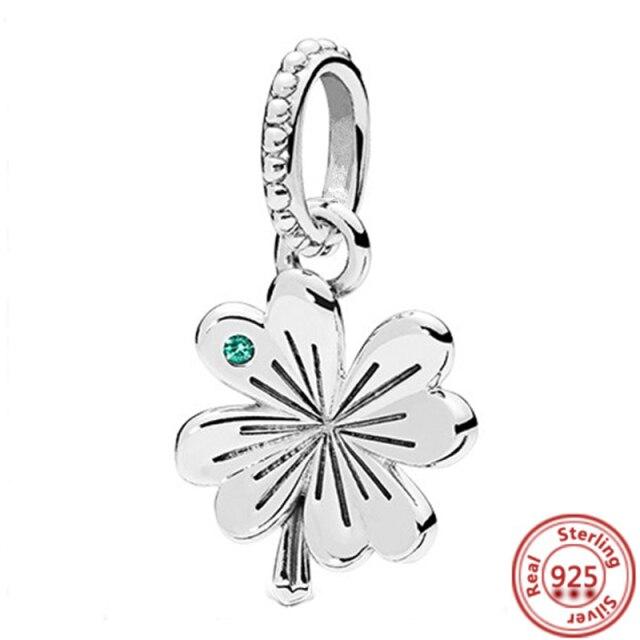 925 Silver Love Collection Beaded Pendant Charm Accessory Bracelet Women 'S Diy Jewelry