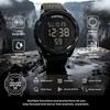 PINDOWS Men's Digital Sports Watch 50M Waterproof Velcro Strap Work Watch