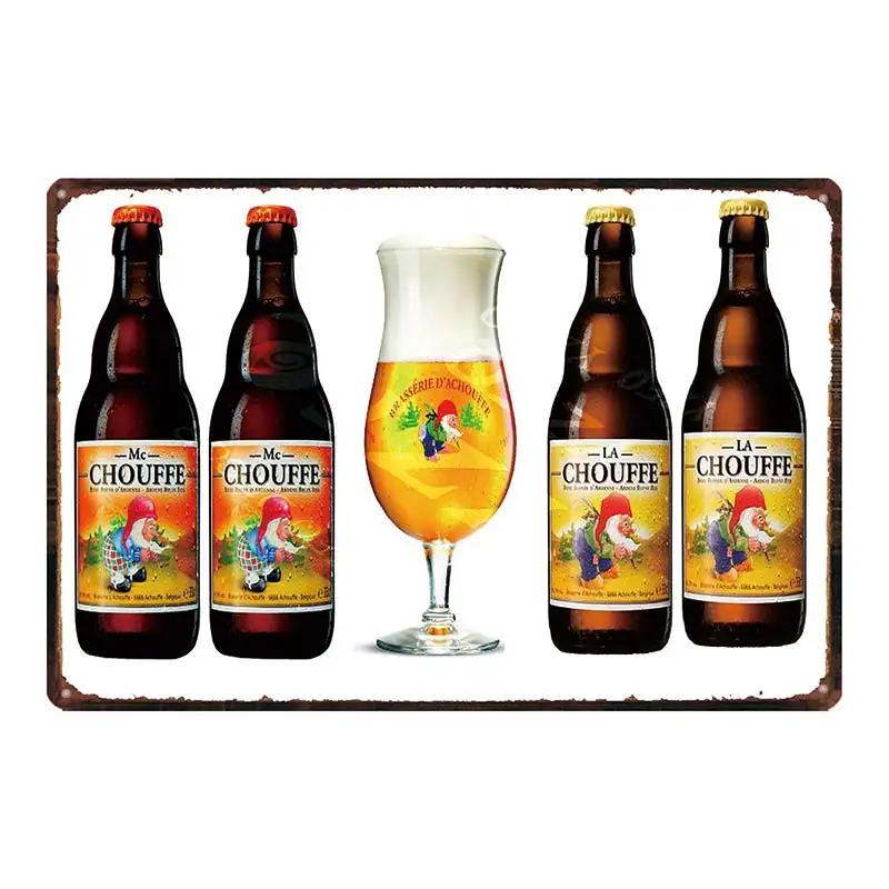 Chouffe Beer Retro Metal Tin Sig Vintage Plate Wall Pub Restaurant Bathroom Decorations For Home Art Decor Iron Poster DU-4910A