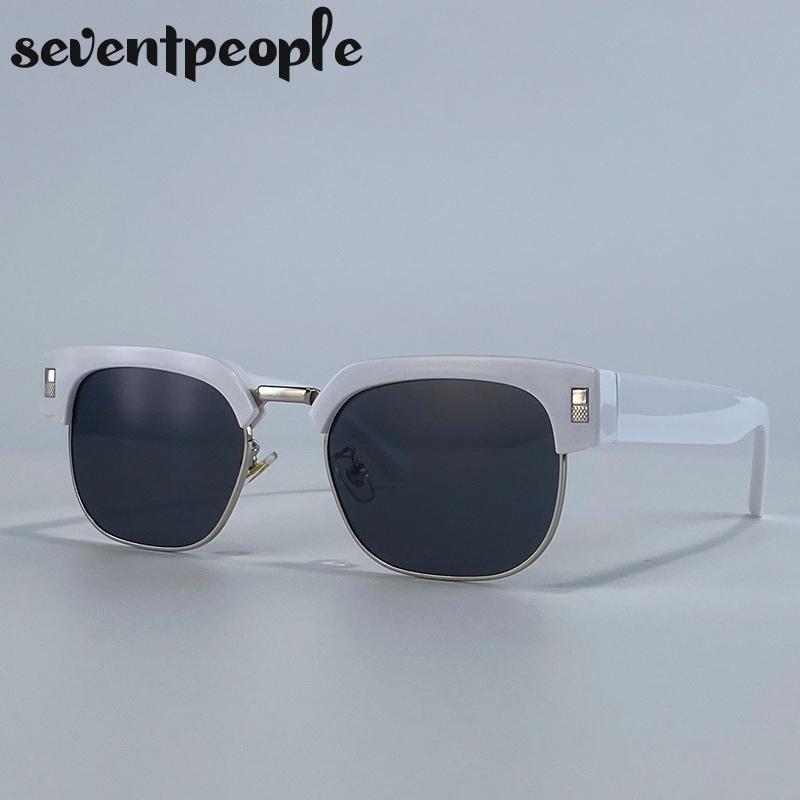 Vintage Oversized Square Sunglasses Men Luxury Brand Classic Outdoor Driving Punk Sun Glasses For Male Trendy Shades UV400