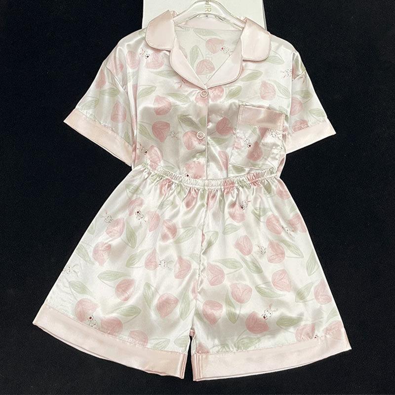 Premium Summer Small Fresh Short-Sleeved Shorts Sweet And Cute Loungewear Student Dormitory Suit Can Be Worn Outside