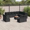 VidaXL Garden Lounge Set with Cushions 13 Pcs, Patio Sofas, Patio Furniture Set, Outdoor Furniture, Black 3256258