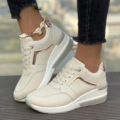 Chaussures de sport décontractées pour femmes, nouveau style, mode, talon compensé, semelle épaisse, chaussures de sport décontractées pour femmes, grande taille
