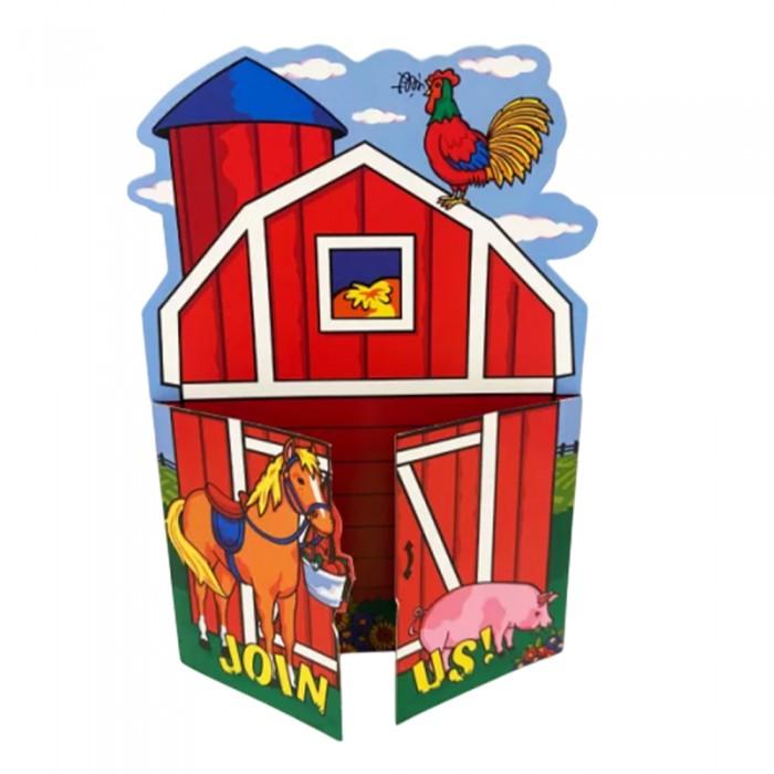 Floso Farm Animals Happy Birthday Invitations (Pack of 8)