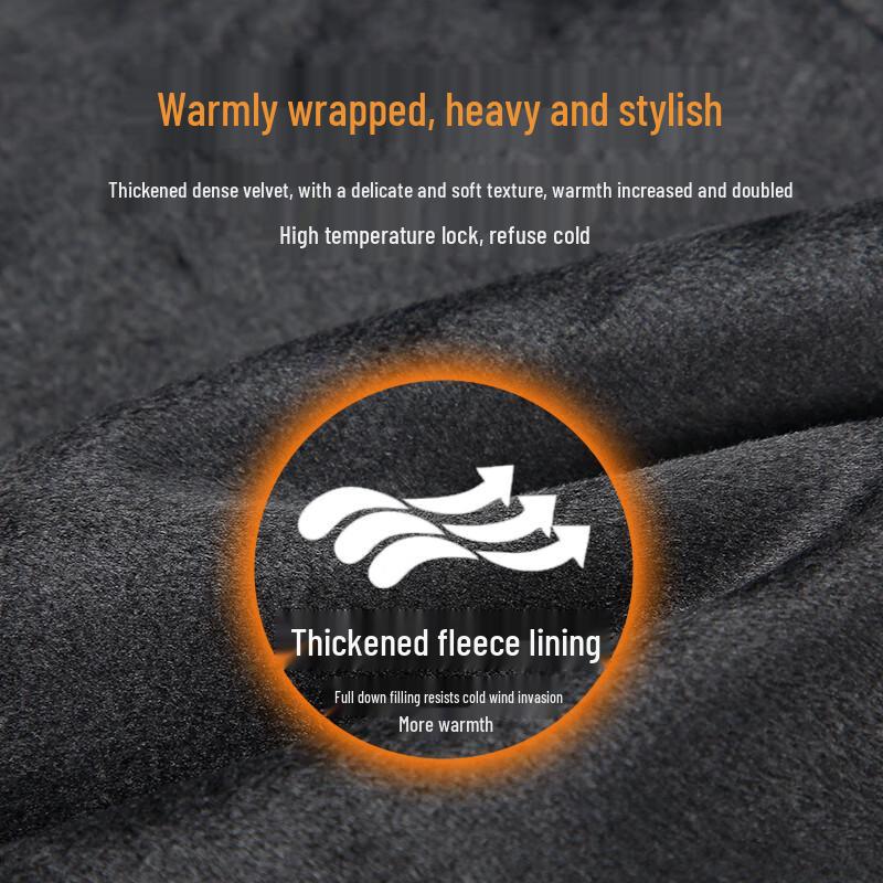 Men's Fleece-Lined Business Casual Straight-Leg Trousers