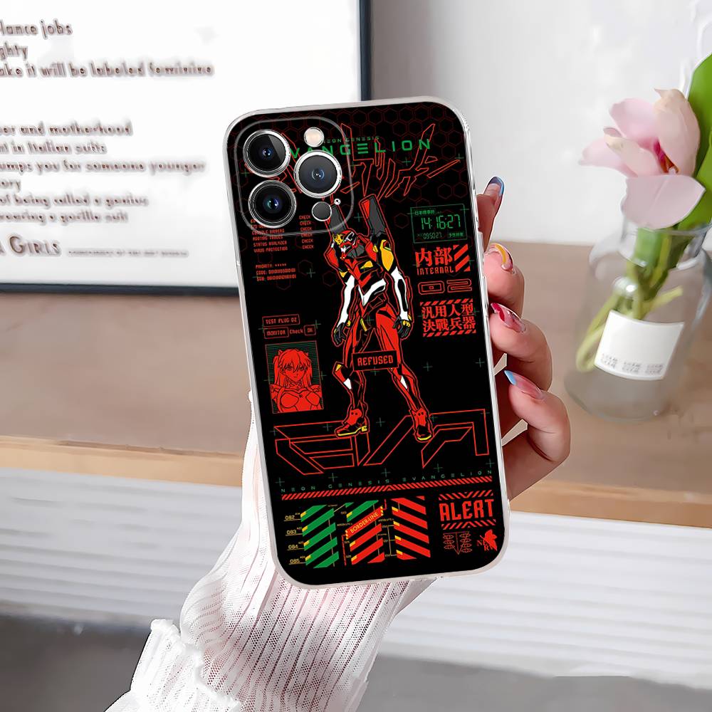 

Anime E-Evangelions Phone Case For IPhone 11 13 16 12 17 14 15 Pro Max Plus Soft Clear Back Cover Coque iPhone 15pro max