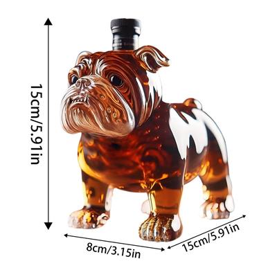 Whiskyfles Hond Decanteerkaraf Grappig Glas Verzamelobject Nieuwigheid voor Bar Huis Proeverij Bier Vrijgezellenfeest Bruiloft Verzamelaar