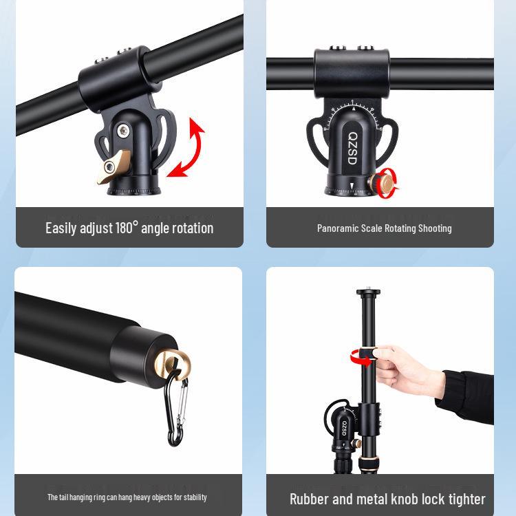 8 Lightweight Camera Overhead Shooting Bracket DSLR Tripod Extension Rod Set for Mirrorless or Mobile Horizontal Shooting