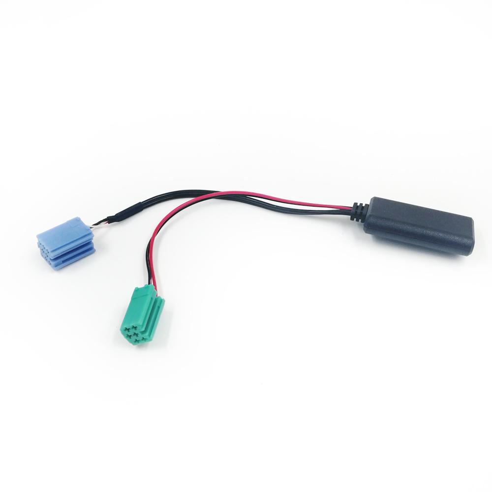 Biurlink Car Radio Green Blue Mini ISO 6Pin 8Pin Connector Bluetooth 5.0 Aux Cable Adapter for Renault Radio Updatelist Radio Accessories 4
