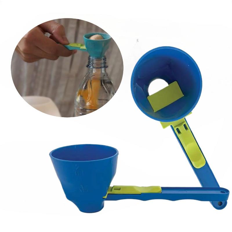 1/2 Stück Messlöffel-Trichter mit längerem Griff, auslaufsicherer Pulverlöffel, präzise Messflaschen, Messlöffel-Gadgets