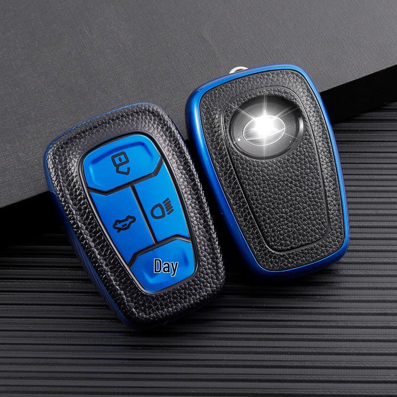Leather Key Cover Compatible with Tata Nexon, Safari, Altroz