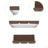 2x Swing Cover Set Bench Canopy Top for Outdoor Patio Courtyard