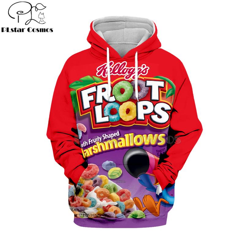 Newest Candy Snack Bag Chocolate Sauce 3D Hoodies Food Harajuku Men Women Long Sleeve PulloVer Hooded Sweatshirt Casual Brand