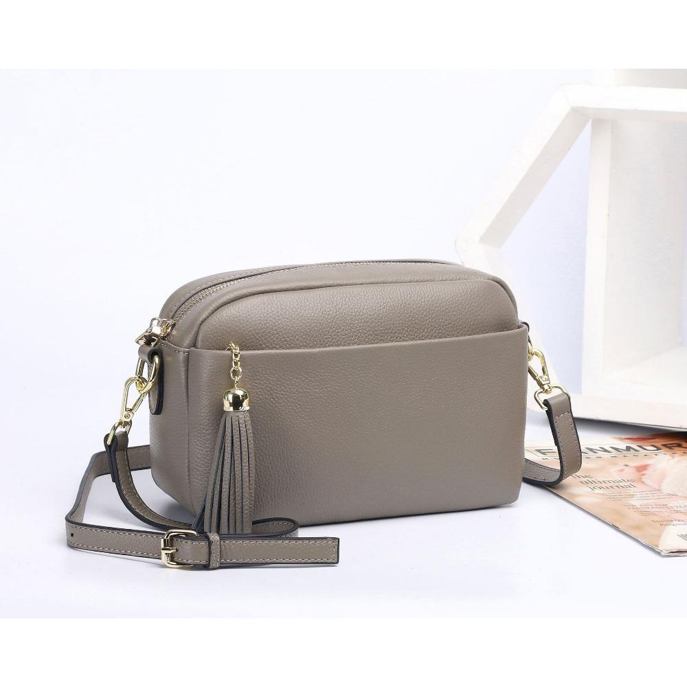 Niche Design Dámská taška Hovězí kůže Nová přes rameno Crossbody Kožená dámská čtvercová kabelka Kabelka Měkká kůže 100 Jednoduchá