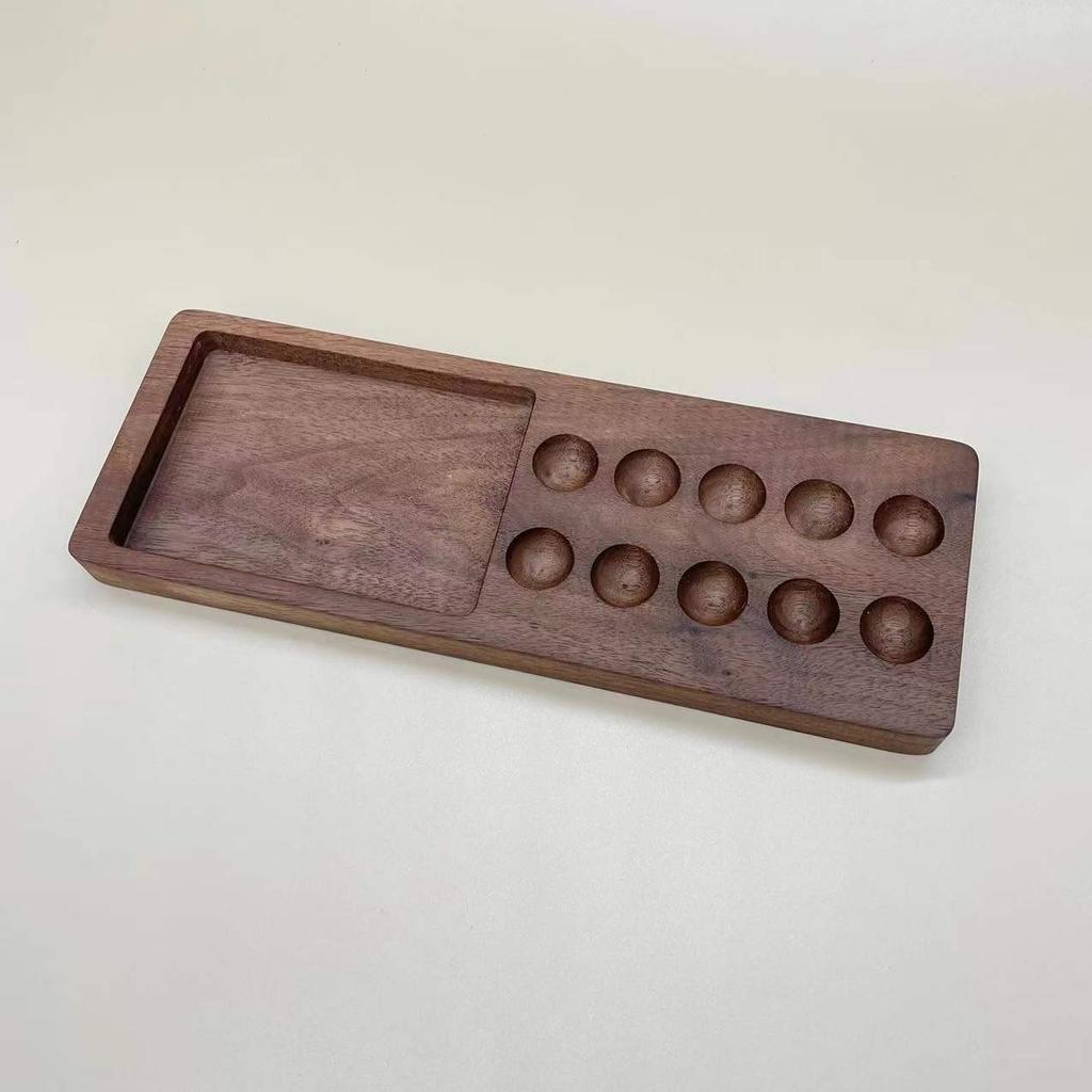 Wooden Preschool Math Ten-grid Counter Building Block Number Operation Addition and Subtraction Wooden Toy