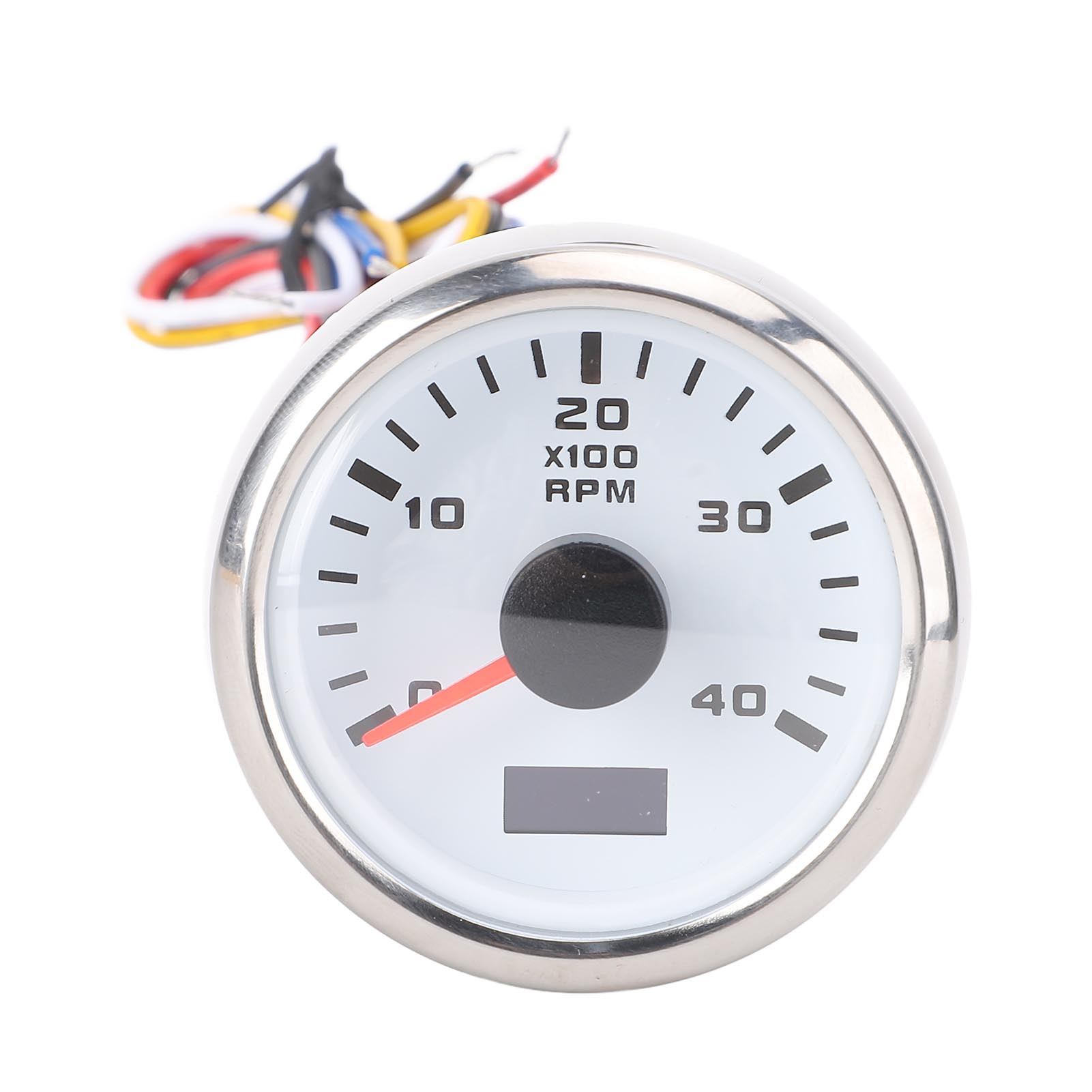 

52-мм Тахометр двигателя 4000 об/мин с счетчиком моточасов 7-цветная подсветка для грузовика, трактора, автомобиля, дома на колесах