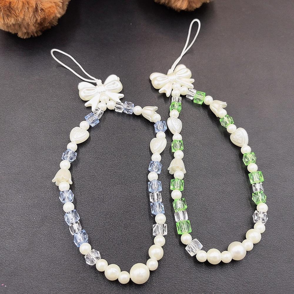 Butterfly Bead Necklace: Stylish Short Lanyard for Female Bag Accessory