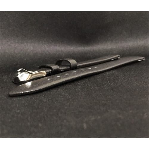 18mm Wide Supple Leather Watch Strap, Black, No Stitching, Elegant and Clean, Includes Tools