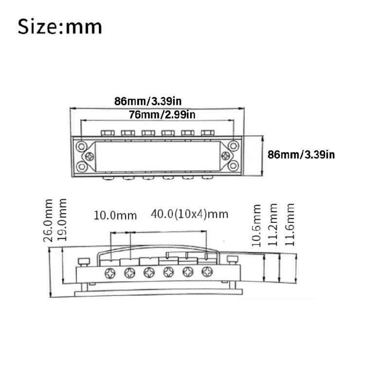 Easy To Install Tune O Matic Bridge Durability Guitar Replacement Part For Quick Upgrade And Better Control