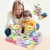Adjustable Electric Gear Building Blocks Toy Set for Girls and Boys, Educational Puzzle for Ages 3-6