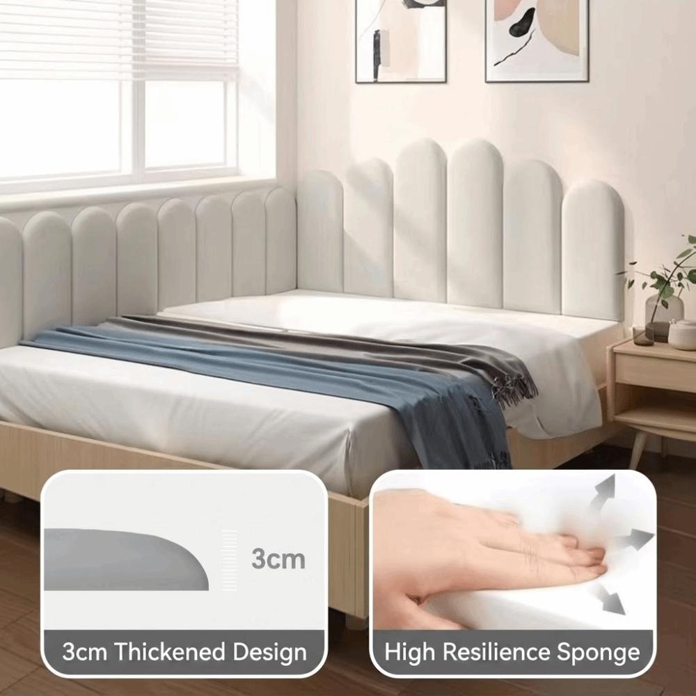 Nordic Style Soft Back Bed Headboard Self-adhesive Anti-collision Back Wall Mat Peel and Stick Wall Panels Kid Room
