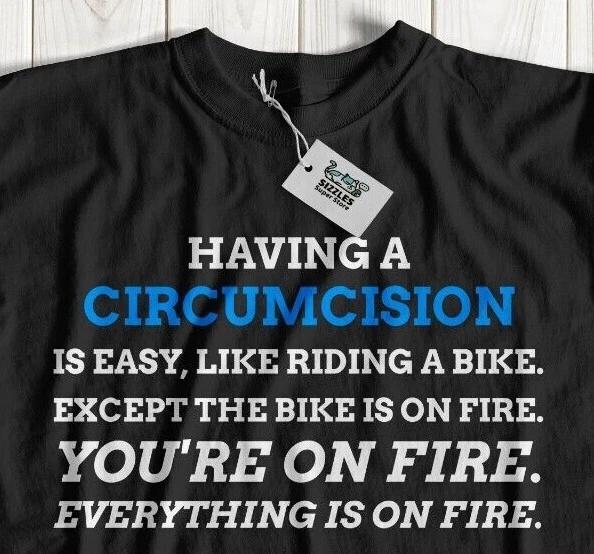 Funny Circumcision T-Shirt For Circumcised Boyfriend & Husband Gifts Surgery S