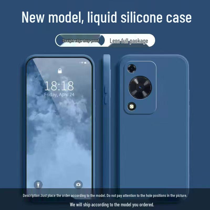 Huawei Enjoy 70s Solid Color Silicone Case - Liquid Full Coverage, Anti-fall, Soft Edge.