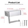 Toilet Paper Holder With Wipes Dispenser Flushable Wet Wipes Dispenser For Bathroom Wipe Storage Shelf Stainless Steel Wall