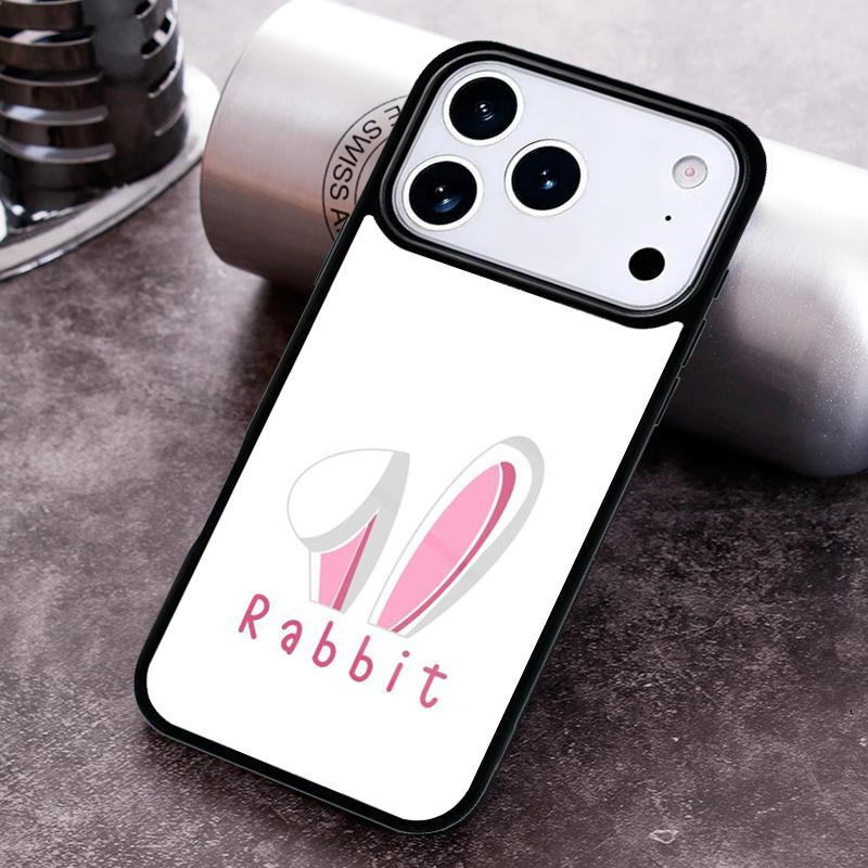 Bunny Rabbit Ears Phone Case For iPhone 17 16 15 14 13 12 11 Pro Max Plus 17Air Soft Silicone Cover