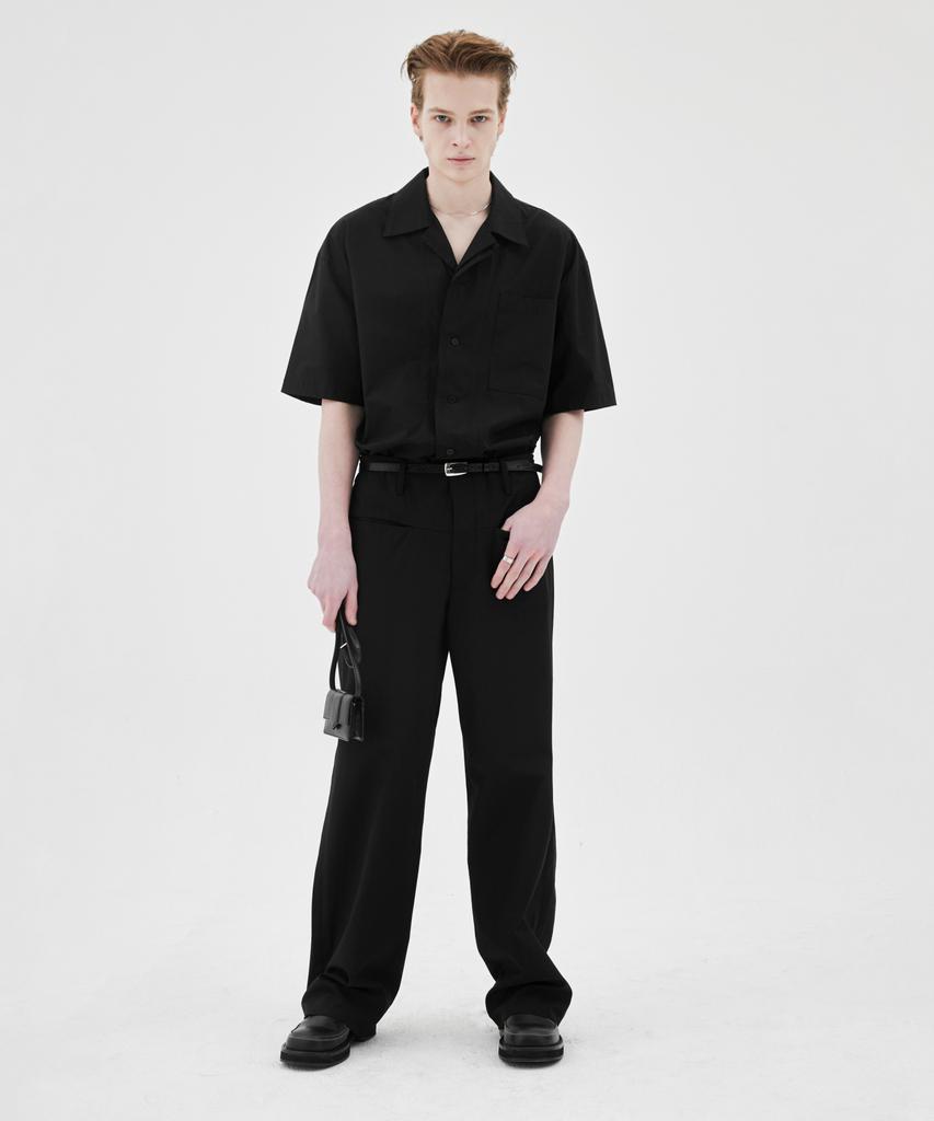 MUILL Outseam Line Slacks (Black)