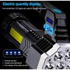 High Power Rechargeable LED Flashlights 7/4LED Camping Torch With COB Side Light Lightweight Outdoor Lighting ABS Material
