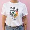 New Summer Cartoon Animal Letter Printed Roundneck Shortsleeved Tshirt for Women Made of Modal Fabric Aesthetic Clothes Tops