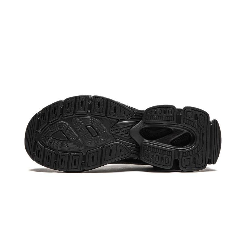 LiNing Aurora Renew Leichtgewichtige Elastizität Stabiler Halt Bequem Langlebig Retro Dicke Sohle Niedrig geschnitten Freizeit-Schuhe Herren Sneaker Schwarz AGCU051-1