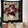 High School DxD Anime Girl Tapestry Wall Hanging, Rias Red-Haired Anime Character Art, Kawaii Wall Decor for Bedroom Living Room Dorm