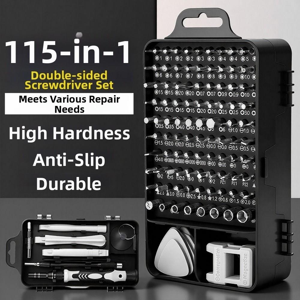 Corrosion Resistant 115 in1 Screwdriver Set Magnetic Bits Magnetic Screwdriver Set Home Tools