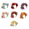 Realistic Fabric Flower Hairhoop for Women Girl Theme Party Headband Mexico Ethnic Headpiece Wedding Bride Hairband