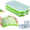 37 Cavity Ice Cube Mold Reusable Silicone Ice Cube Mold BPA Free Ice Cream Maker with Lids DIY Popsicle Mold Ice Cube Trays