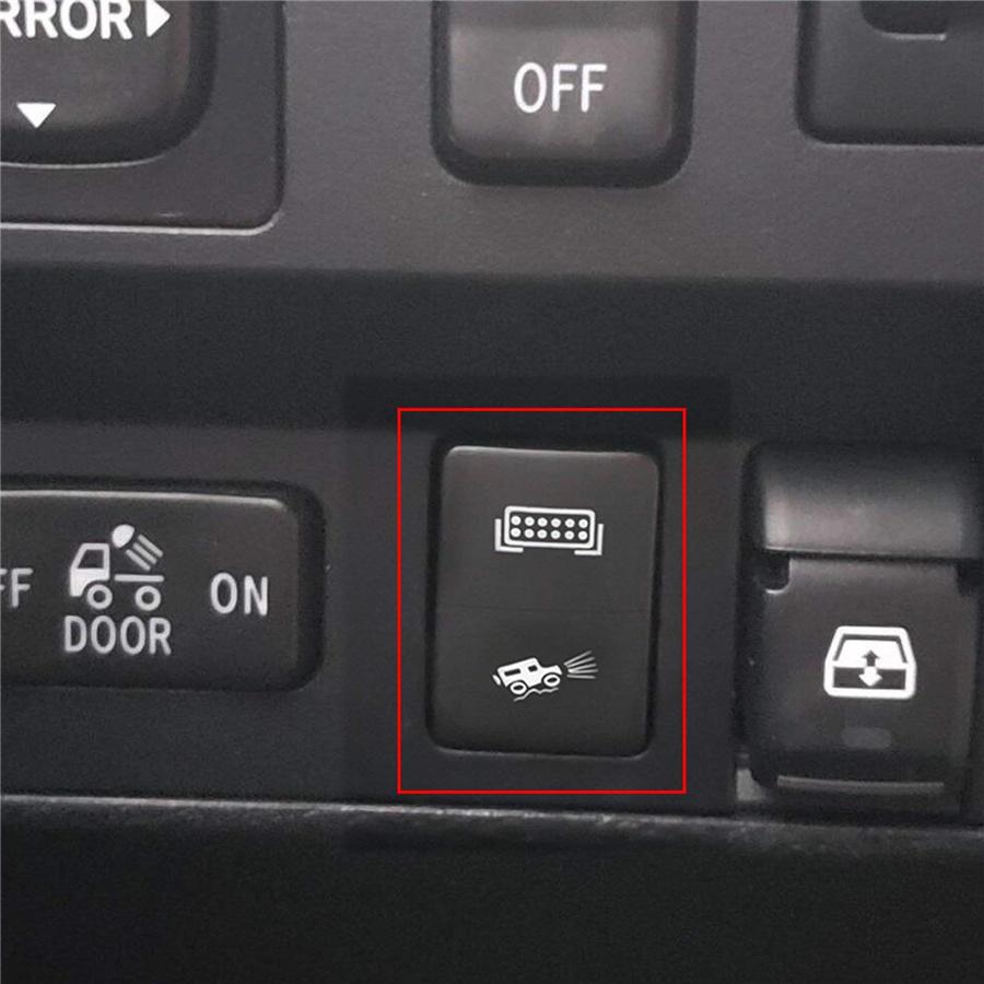 Dvoubarevné tlačítko s modrým/zeleným LED světelným pruhem pro mlhové světlo pro Toyota 12V