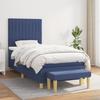 3137299 vidaXL Divan-lit À Sommier Tapissier Avec Matelas Bleu 100x200 Cm Tissu