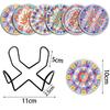 6PCS Special Shape Diamond Painting Art Coaster Kit Acrylic Diamond Painting Coasters Kits Washable Diamond Painting DIY Coaster