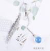 Alloy Feather Bookmark Dried Flowers Pendant Book Marker Teacher Gift Student Stationery School Office Supply Escolar Papelaria