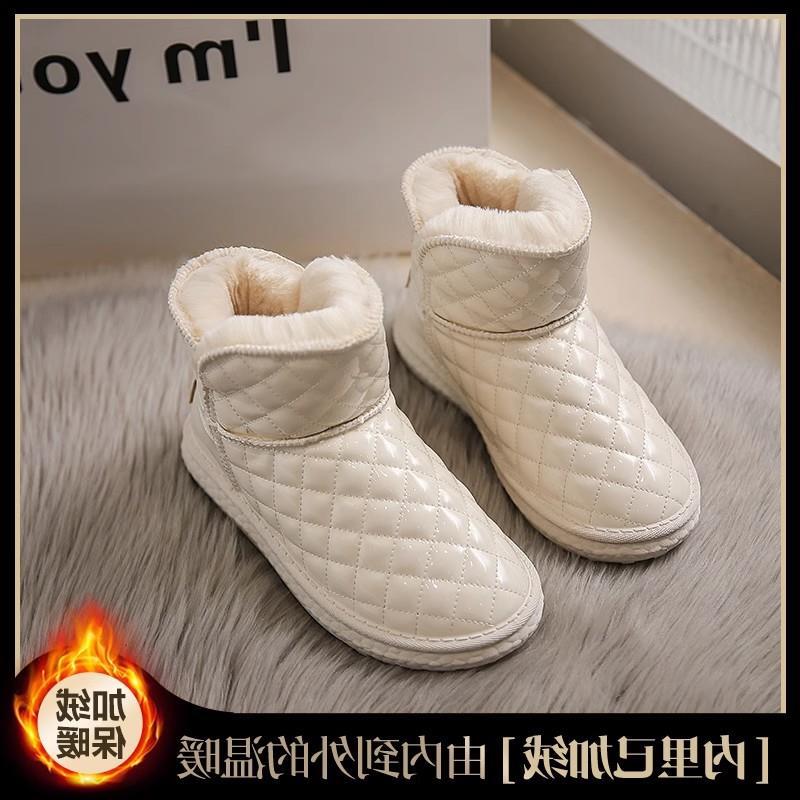 

velvet cotton shoes cotton boots snow boots women s bread sole thickened fashion winter warm fur year new comfortable fashion 40
